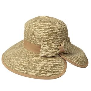 SAN DIEGO HAT Sun Brim Hat with Bow NWT OS Camel